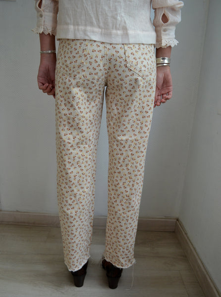 Pantalon Droit Fleuri