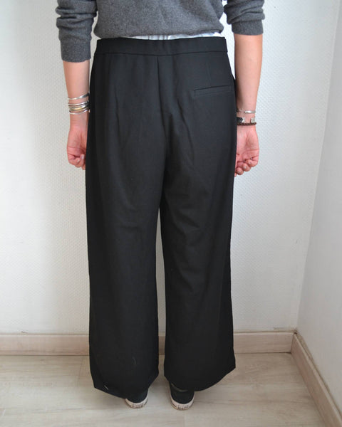 Pantalon large fluide Noir