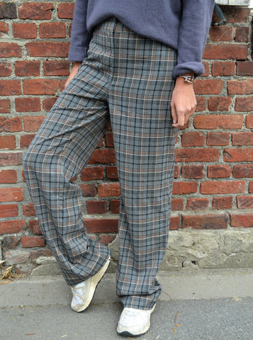 Pantalon Gris Carreaux
