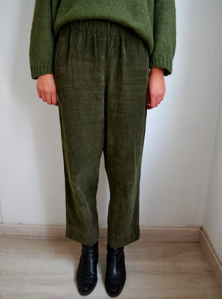 Pantalon côtelé Kaki Mika Elles