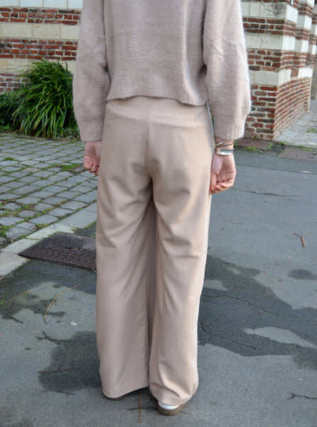 Pantalon Larges Jambes écru
