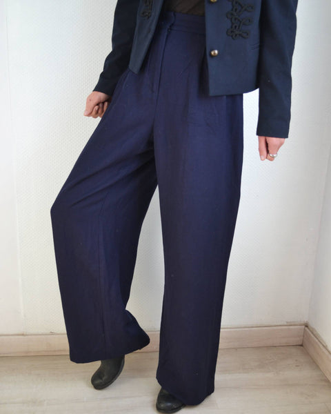 Pantalon Wide Legs Marine Essentiel Antwerp