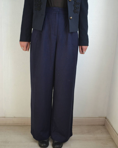 Pantalon Wide Legs Marine Essentiel Antwerp