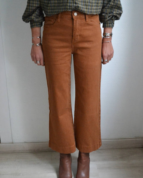 Jean Marron Flare Oraije