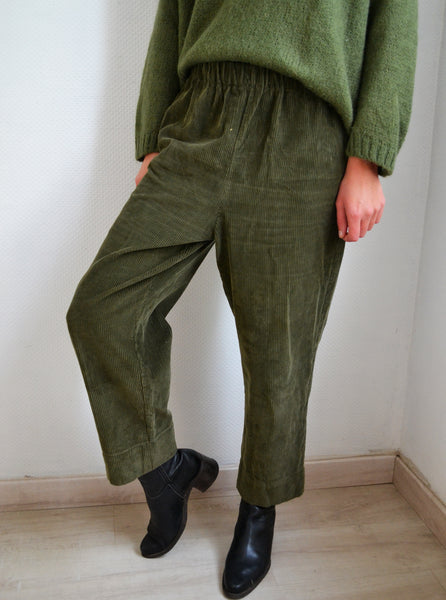 Pantalon côtelé Kaki Mika Elles