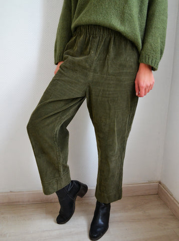 Pantalon côtelé Kaki Mika Elles