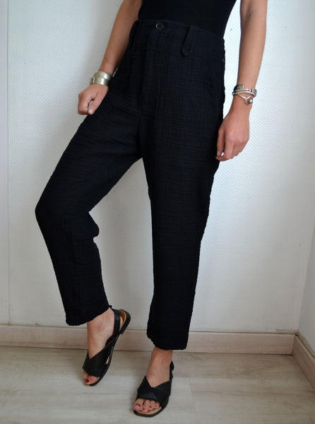 Pantalon Noir Gaze de Coton