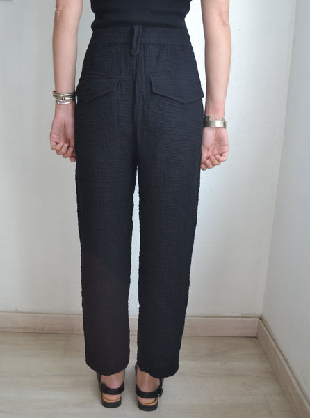 Pantalon Noir Gaze de Coton