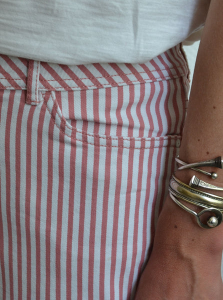 Pantalon Droit Pink Strips