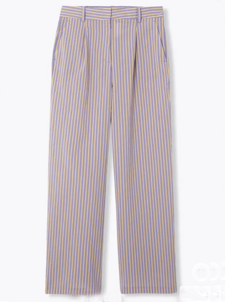 Pantalon Rayée Lilas