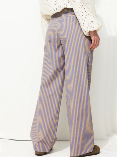 Pantalon Rayée Lilas