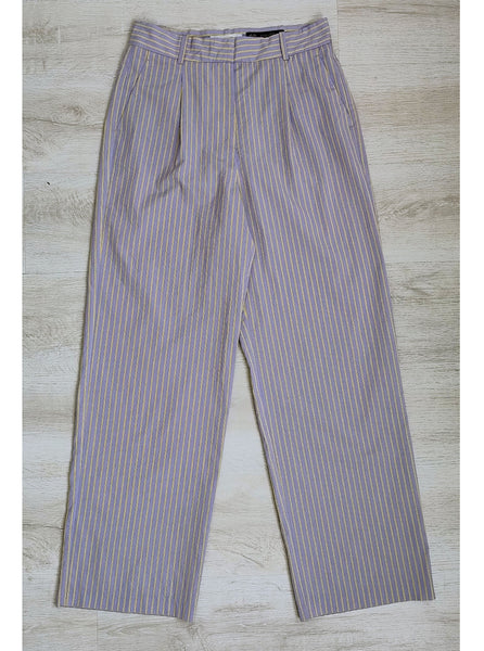 Pantalon Rayée Lilas