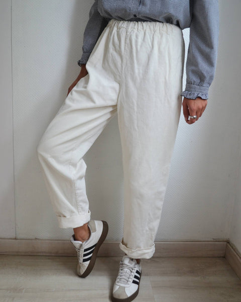 Pantalon Velours blanc Mika Elles