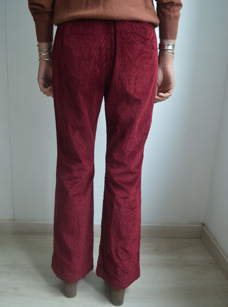 Pantalon Velours Bordeaux Momoni