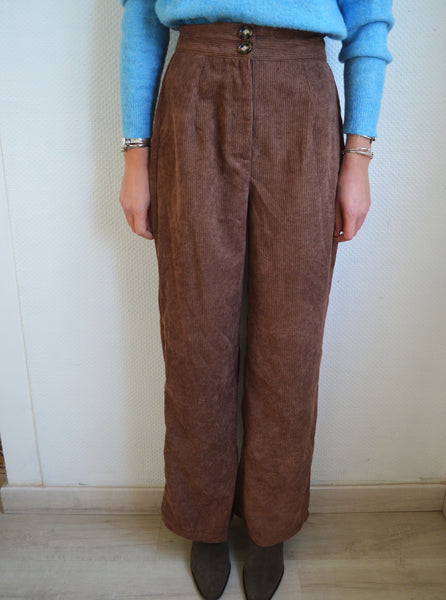 Pantalon Velours Chocolat