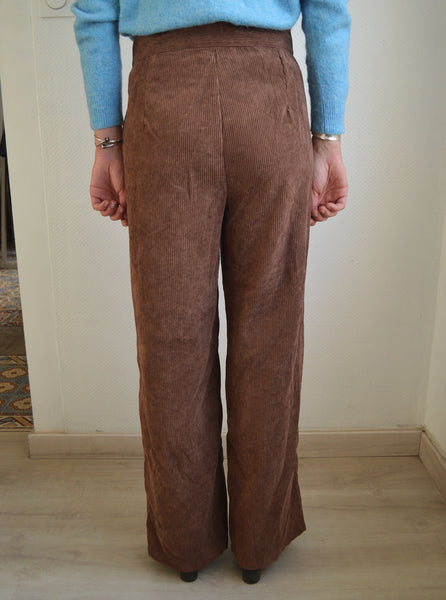 Pantalon Velours Chocolat