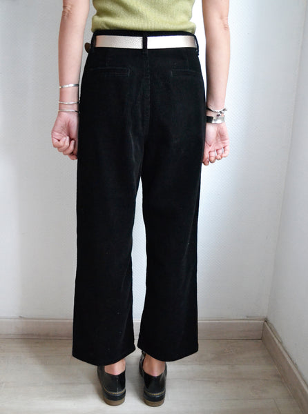 Pantalon Velours Côtelé noir Oraije