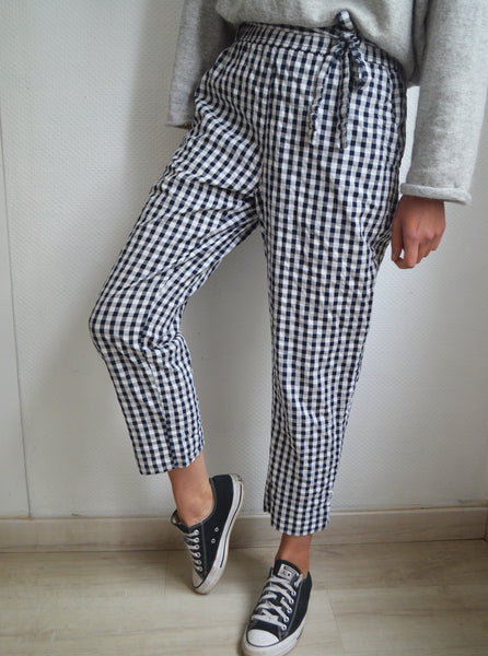 Pantalon Vichy Marine