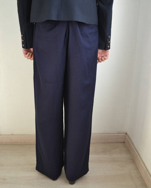 Pantalon Wide Legs Marine Essentiel Antwerp