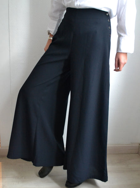 Pantalon Wide Marine