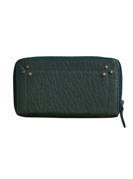 Portefeuille cuir vert