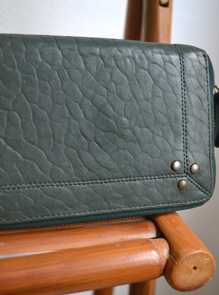 Portefeuille cuir vert
