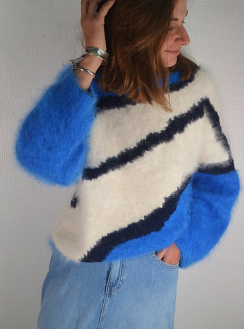 Pull Angora Vintage Fait Main