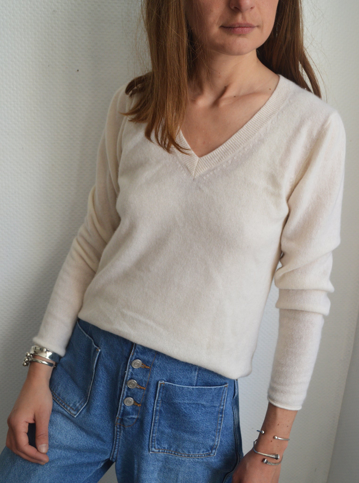 Pull Crème Cachemire
