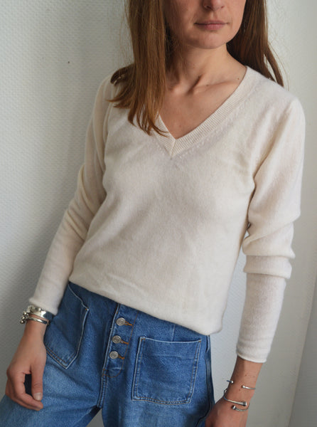 Pull Crème Cachemire