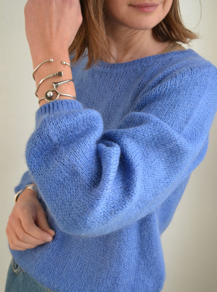 Pull Bleu Mohair Maelys Paris