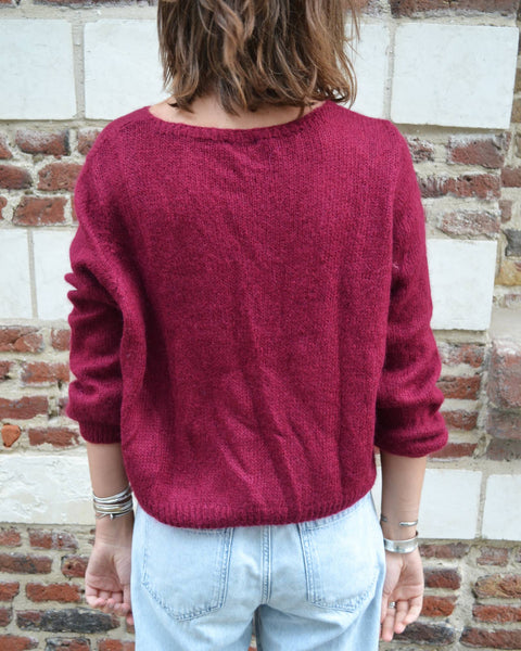 Pull Mohair Bordeaux