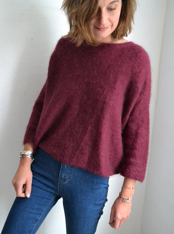 Pull Mohair Bordeaux