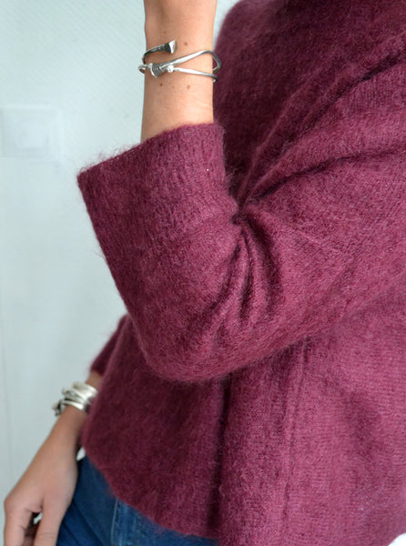 Pull Mohair Bordeaux