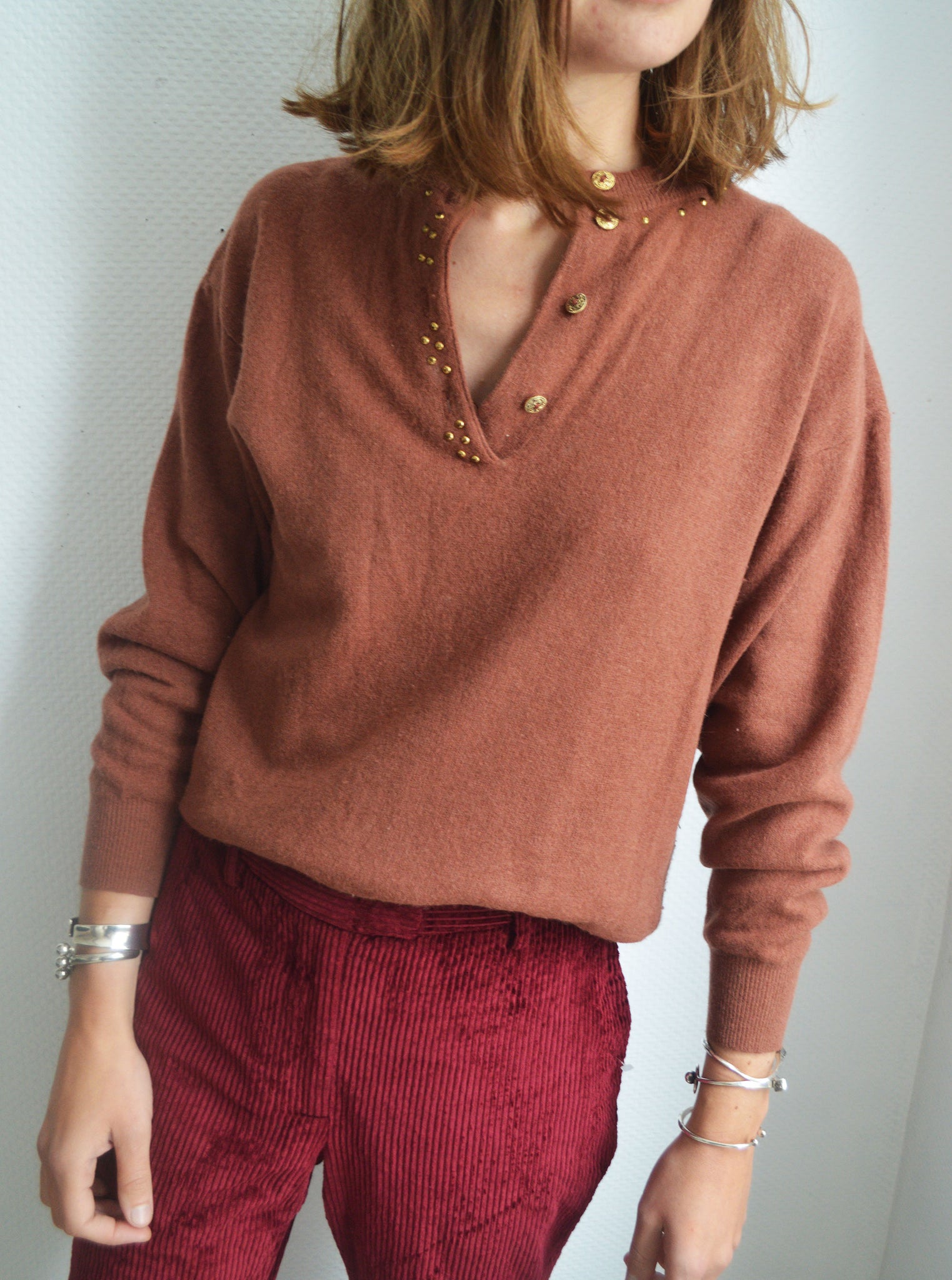 Pull Angora Brique