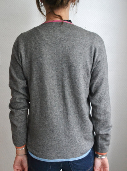 Pull en Cachemire Brunello Cucinelli Gris