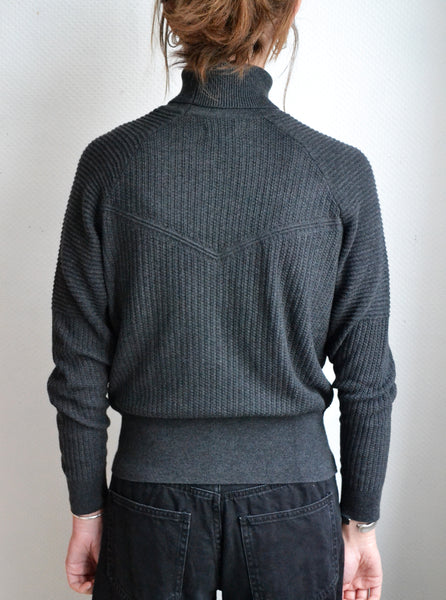 Pull Col Roulé Grey