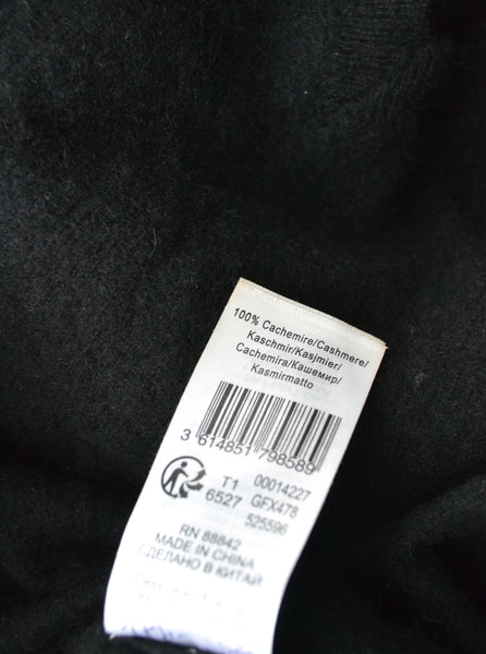 Pull Col V Noir Cachemire