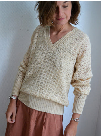 Pull Crème Vintage
