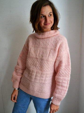 Pull Fait Main Rose