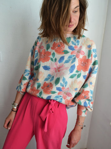 Pull Fleuri Rosa