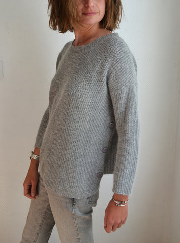 Pull Gris Boutonné
