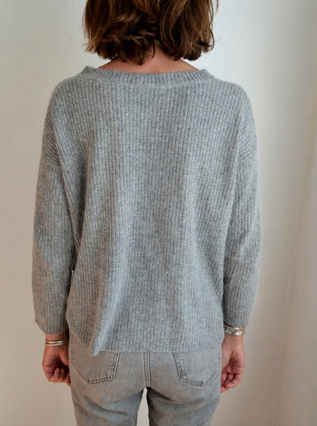 Pull Gris Boutonné