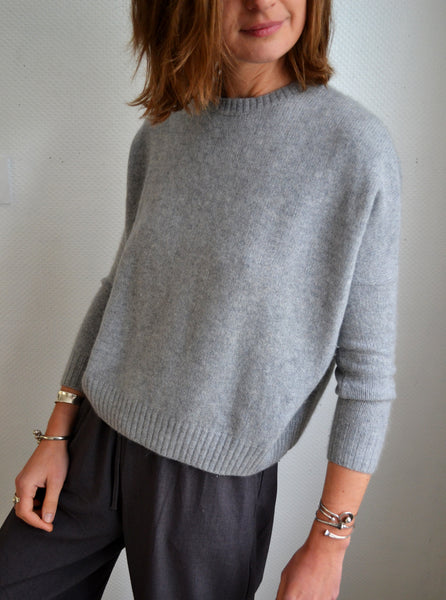 Pull Gris Cachemire Kujten