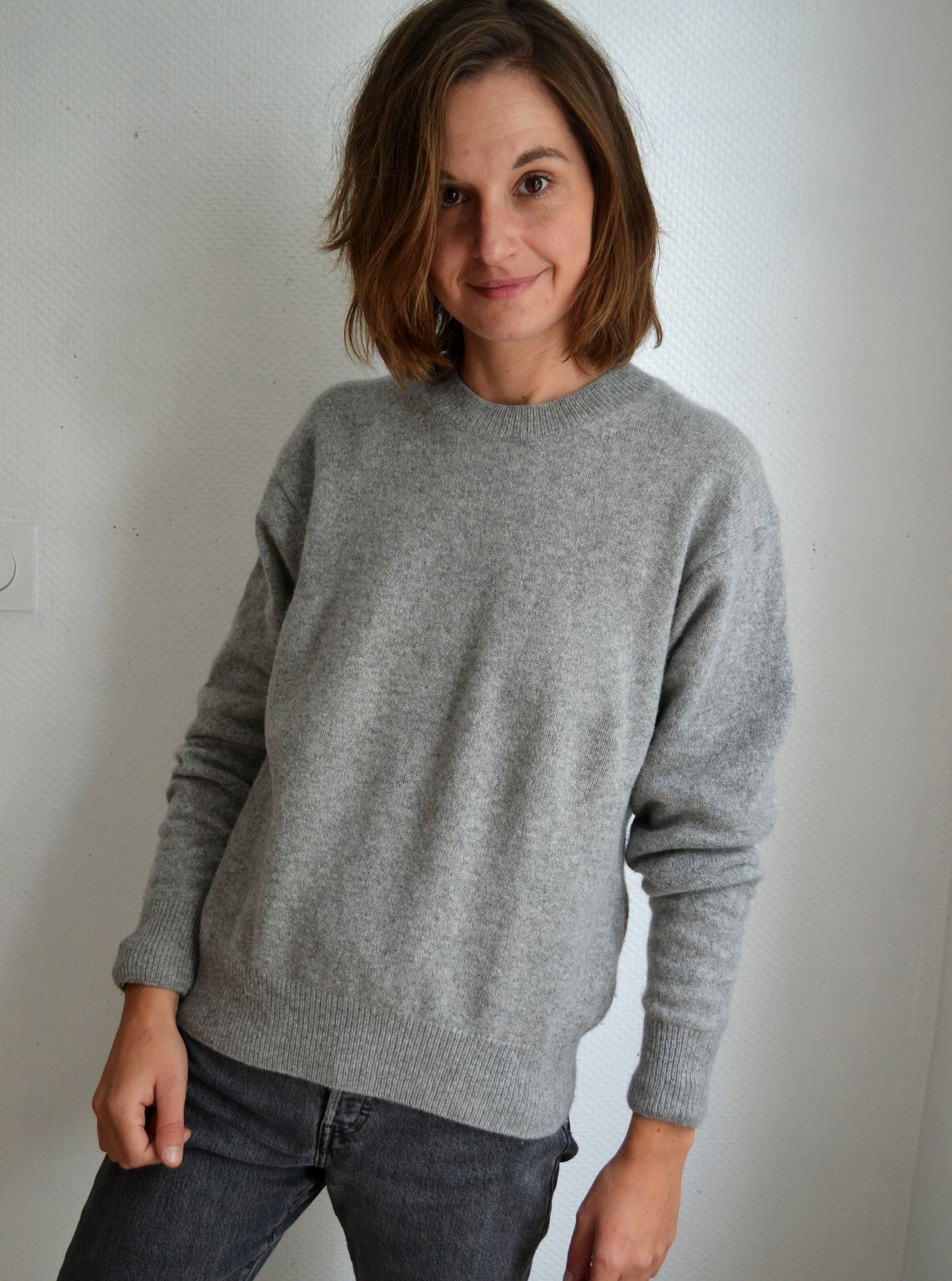 Pull Gris Laine Uniqlo