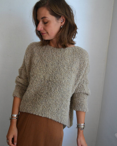 Pull laine bouclée