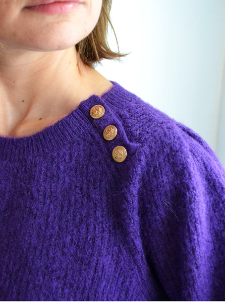Pull Manches ballons Violet