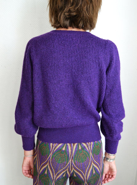 Pull Manches ballons Violet