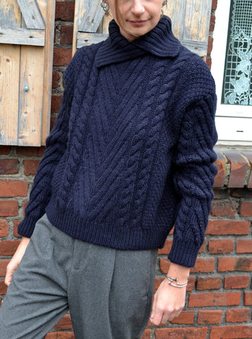 Pull Marine Torsadé Neuf