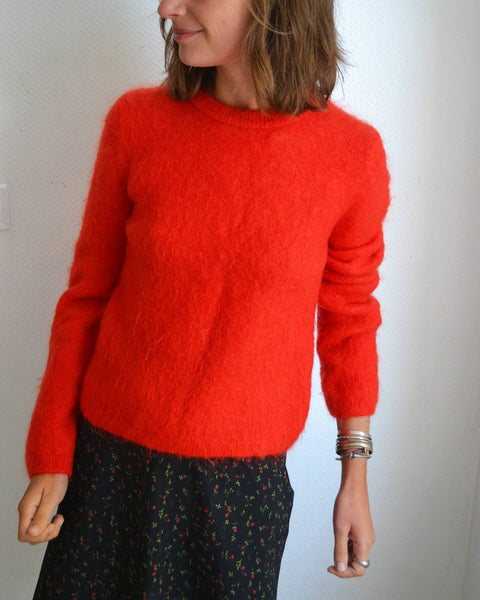 Pull Mohair Coquelicot