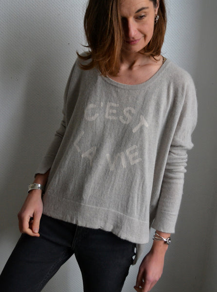 Pull Cachemire Not Shy C'est la Vie